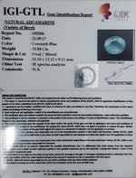 Load image into Gallery viewer, 10.84/CT Natural Aquamarine with Govt Lab Certificate-1665