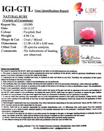 Load image into Gallery viewer, 4.94/CT Natural Ruby Stone with Govt. Lab Certificate-101095