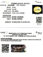 Load image into Gallery viewer, 10.38/CT Natural Yellow Sapphire With Govt Lab Certificate (6771)