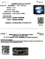 Load image into Gallery viewer, 6.71/CT Natural Blue Sapphire with Govt Lab Certificate (110000)
