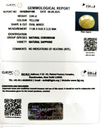 Load image into Gallery viewer, 3.84/CT Natural Yellow Sapphire With Govt Lab Certificate (2331)