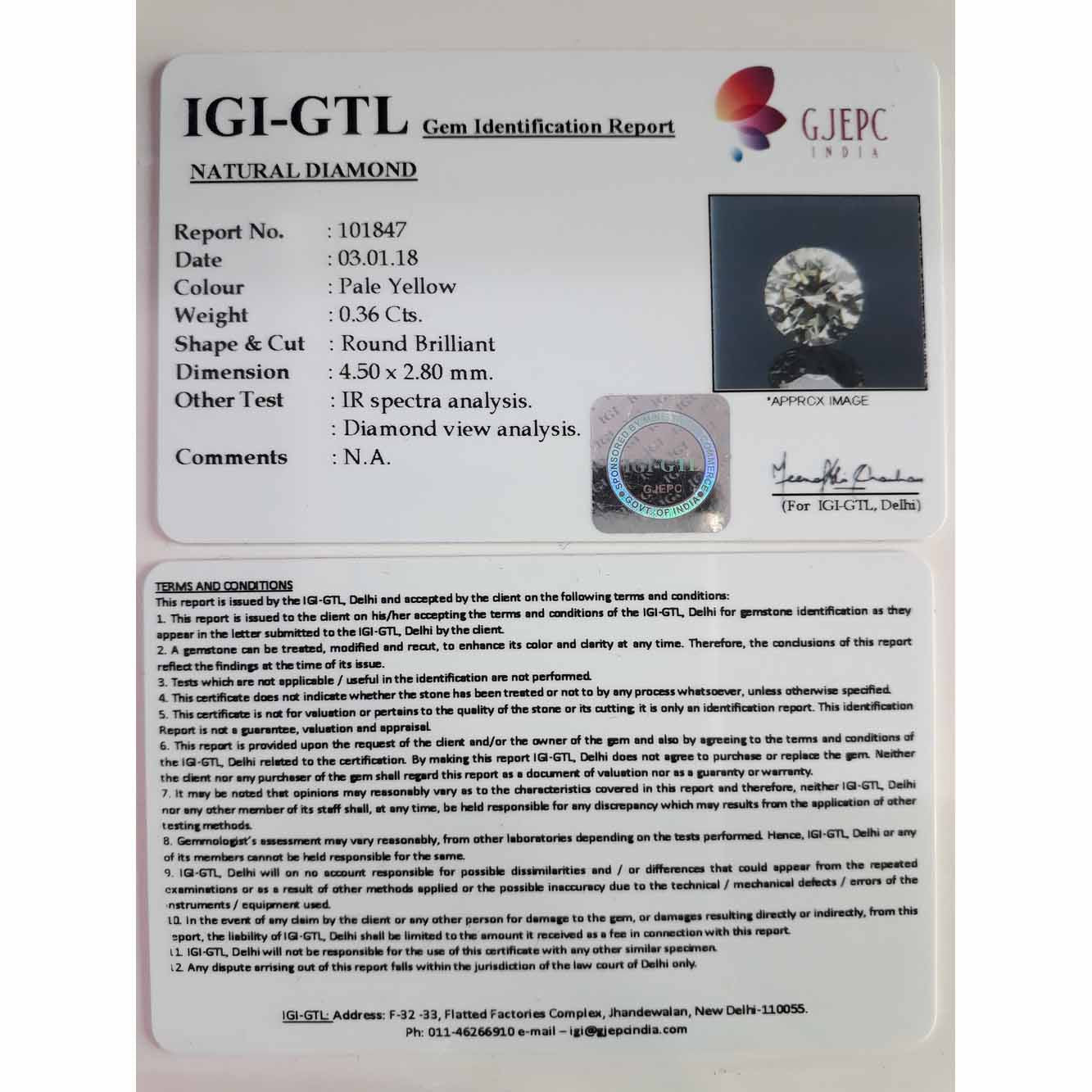 Natural Diamond gemstone-101847