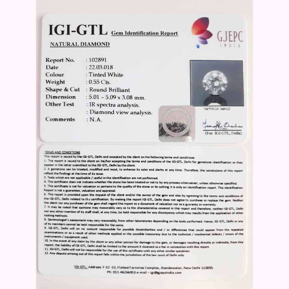 0.55 Carat Natural Diamond- 102891