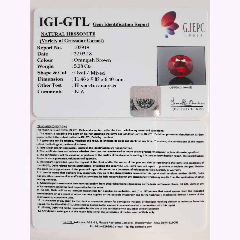 5.87 Ratti Gomed with Govt. Lab Certificate-(1100)