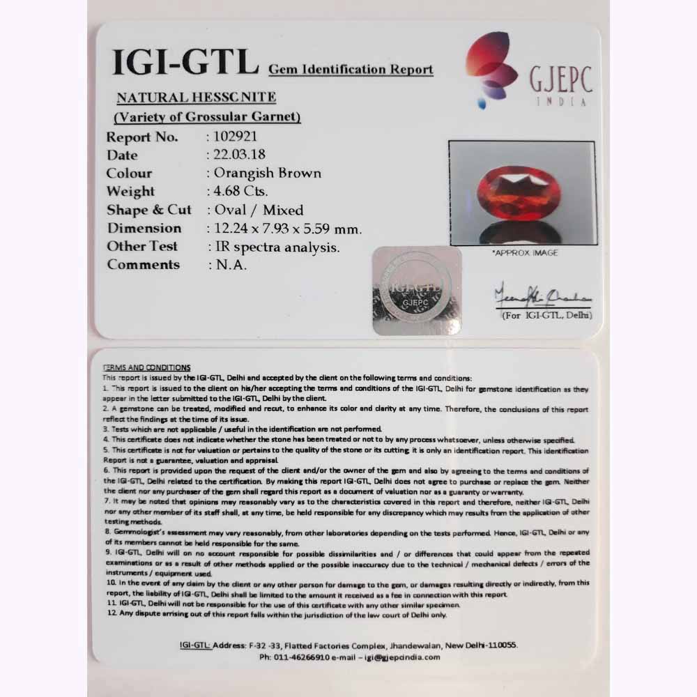5.20 Ratti Gomed with Govt. Lab Certificate-(1100)
