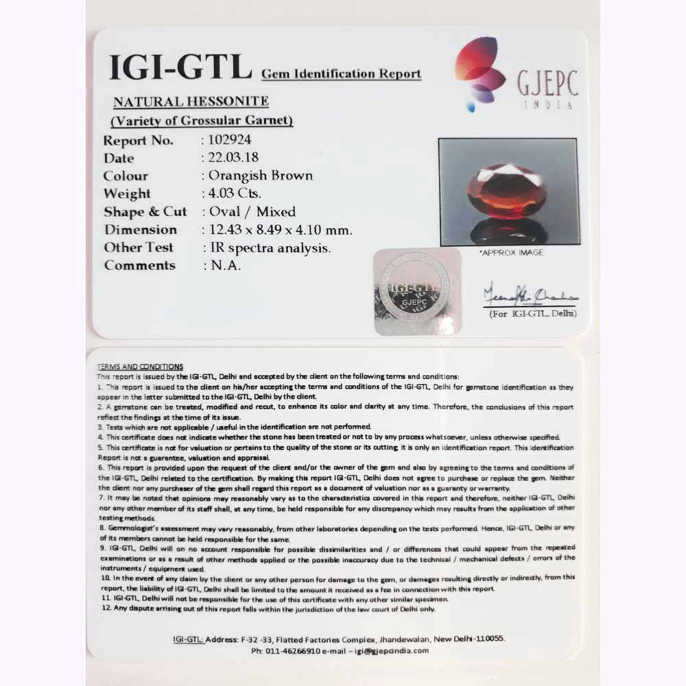 4.48 Ratti Gomed with Govt. Lab Certificate-(1100)