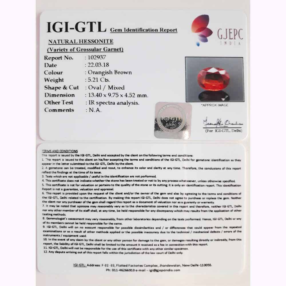 5.79 Ratti Gomed with Govt. Lab Certificate-(1100)