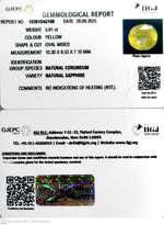 Load image into Gallery viewer, 5.81/CT Natural Yellow Sapphire With Govt Lab Certificate (12210)