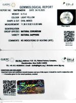 Load image into Gallery viewer, 6.73/CT Natural Yellow Sapphire With Govt Lab Certificate (34410)