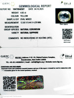 Load image into Gallery viewer, 4.92/CT Natural Yellow Sapphire With Govt Lab Certificate (34410)