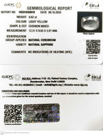 Load image into Gallery viewer, 6.62/CT Natural Yellow Sapphire With Govt Lab Certificate (23310)