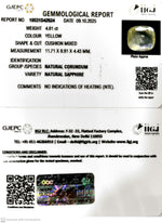 Load image into Gallery viewer, 4.81/CT Natural Yellow Sapphire With Govt Lab Certificate (12210)