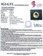 Load image into Gallery viewer, 4.94/CT Yellow Sapphire with Govt Lab Certificate
