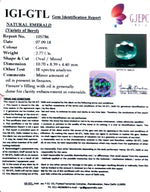 Load image into Gallery viewer, 3.07 Ratti Natural Panna Stone with Govt. Lab Certificate (8991)