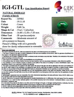 Load image into Gallery viewer, 10.76 Ratti Natural Panna Stone With Govt. Lab Certificate (3441)