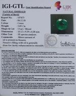 Load image into Gallery viewer, 3.83/CT Natural Emerald Stone With Govt. Lab Certificate (12210)