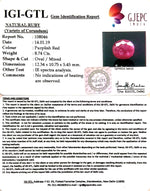 Load image into Gallery viewer, 9.71 Ratti Natural New Burma Ruby with Govt Lab Certificate-(2331)