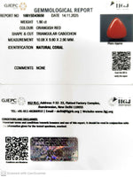 Load image into Gallery viewer, 1.90/CT Natural Red Coral With Govt. Lab Certificate-10815D43650
