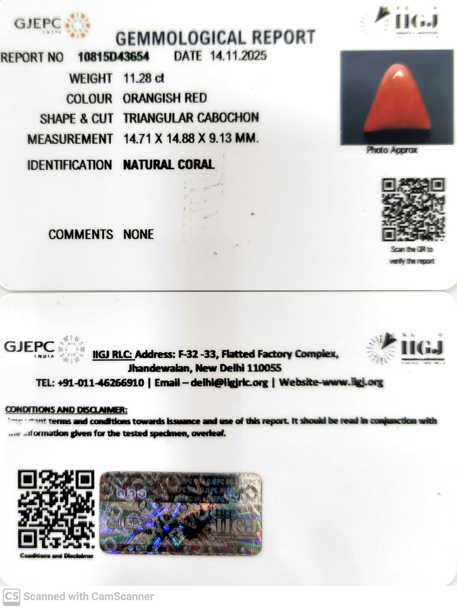 11.28/CT Natural Red Coral With Govt. Lab Certificate-10815D43654
