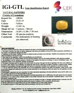 Load image into Gallery viewer, 14.10 Ratti Natural Yellow Sapphire with Govt Lab Certificate-(1221)
