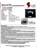 Load image into Gallery viewer, 7.47/CT Natural Blue Sapphire With Govt Lab Certified-(2331)