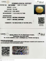 Load image into Gallery viewer, 5.75/CT Natural Yellow Sapphire With Govt Lab Certificate (2331)