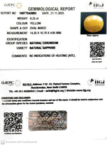 Load image into Gallery viewer, 8.25/CT Natural Yellow Sapphire With Govt Lab Certificate (2331)