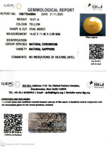 Load image into Gallery viewer, 10.01/CT Natural Yellow Sapphire With Govt Lab Certificate (2331)