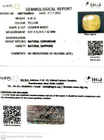 Load image into Gallery viewer, 6.45/CT Natural Yellow Sapphire With Govt Lab Certificate (1221)