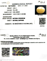 Load image into Gallery viewer, 4.66/CT Natural Yellow Sapphire With Govt Lab Certificate (2331)