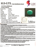 Load image into Gallery viewer, 9.72 Ratti Natural Panna Stone With Govt. Lab Certificate (3441)
