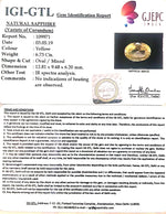 Load image into Gallery viewer, 6.73/CT Natural Yellow Sapphire With Govt Lab Certificate-56610