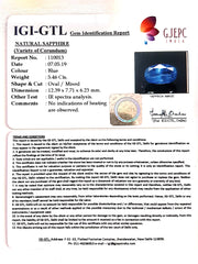 5.46/CT Natural Blue Sapphire with Govt Lab Certificate-110013