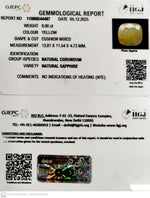 Load image into Gallery viewer, 9.00/CT Natural Yellow Sapphire With Govt Lab Certificate-11006D44487
