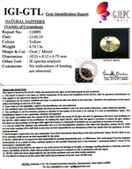 Load image into Gallery viewer, 4.74/CT Natural Yellow Sapphire With Govt Lab Certificate-YELSA9U