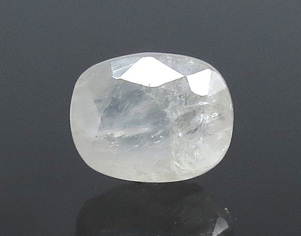6.38 Ratti Natural White Sapphire With Govt Lab Certificate-(4551)