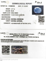 Load image into Gallery viewer, 4.77/CT Natural Blue Sapphire with Govt Lab Certificate-1110D1513