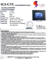 Load image into Gallery viewer, 4.81/CT Natural Blue Sapphire with Govt Lab Certificate-BLUSA9W