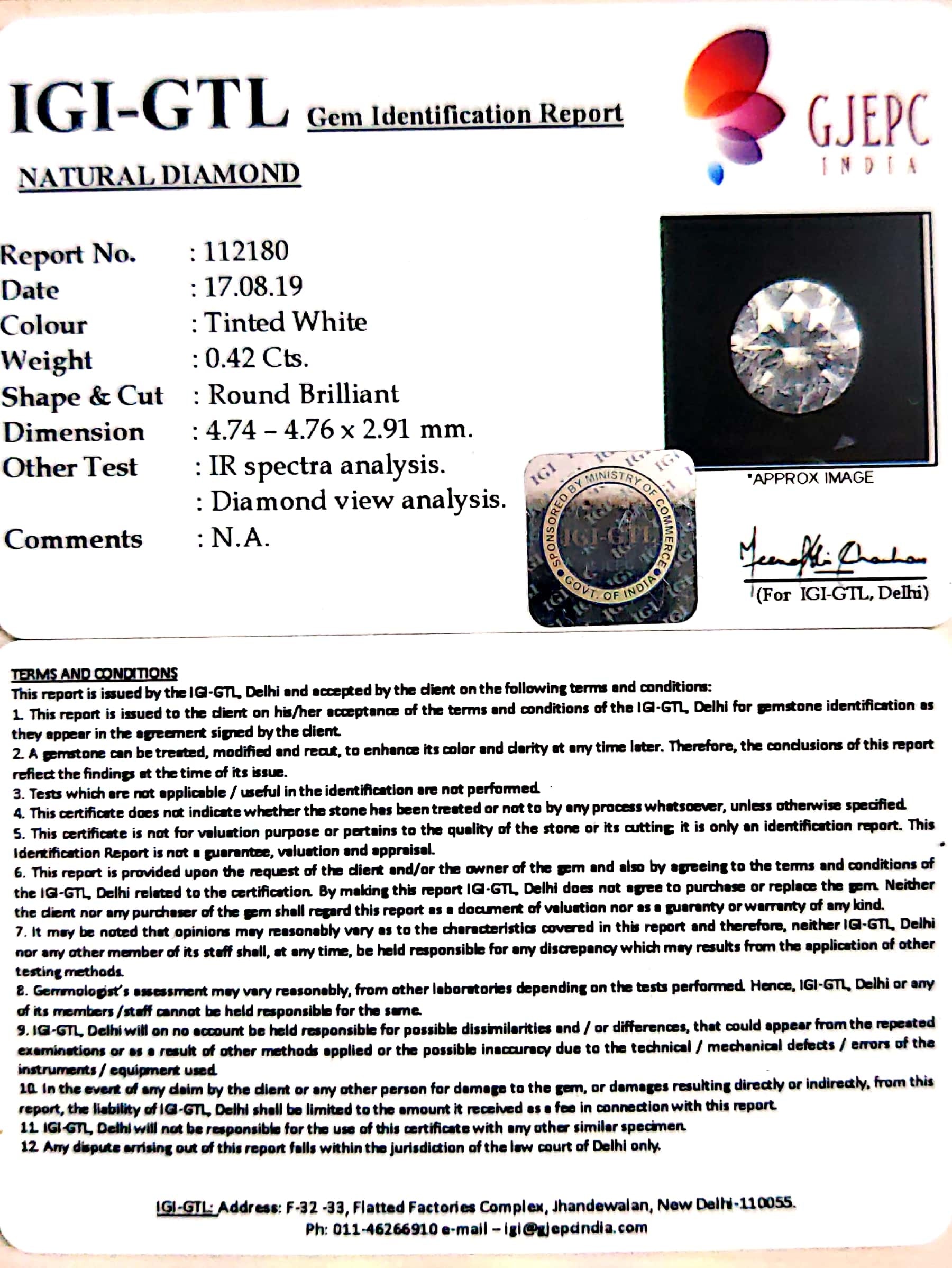 Natural Diamond gemstone-112180