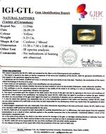 Load image into Gallery viewer, 5.23/CT Natural Yellow Sapphire with Govt Lab Certificate-56610