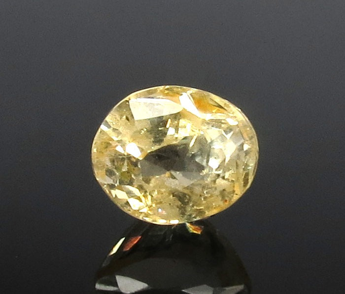 3.68/CT Natural Yellow Sapphire with Govt Lab Certificate-(YELSA9W)