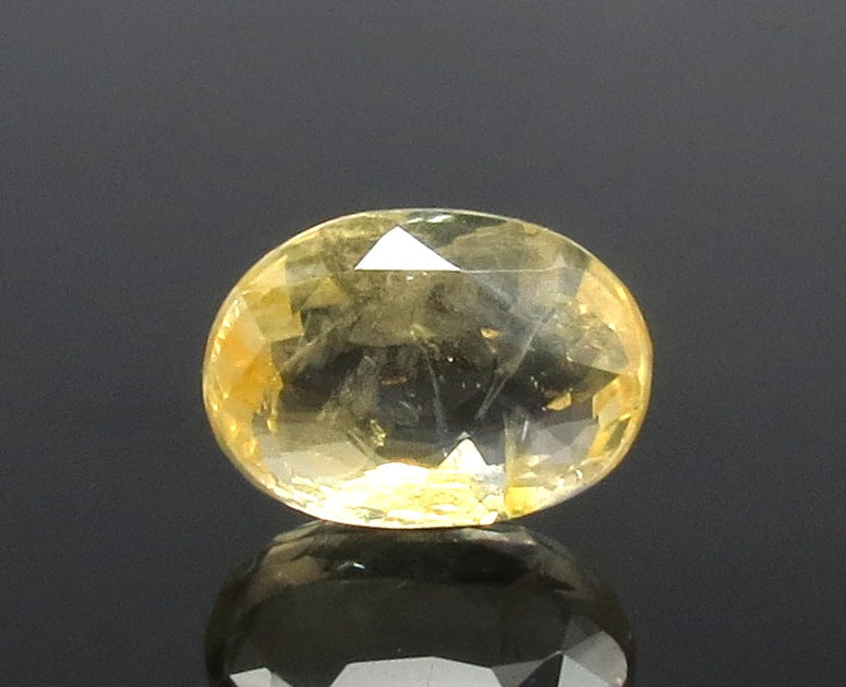 4.79/CT Natural Yellow Sapphire with Govt Lab Certificate-(YELSA9W)