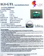 Load image into Gallery viewer, 8.50 Ratti Natural Panna Stone with Govt. Lab Certificate (56610)