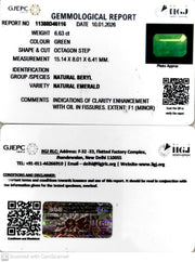 6.63/CT Natural Panna Stone with Govt. Lab Certificate-11388D46116