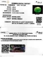 Load image into Gallery viewer, 4.69/CT Natural Panna Stone with Govt. Lab Certificate-11388D46132