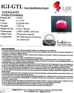 Load image into Gallery viewer, 8.17 Ratti Natural Indian Ruby with Govt. Lab Certificate-(1221)