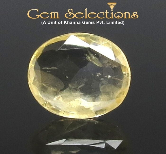 3.04/CT Natural Yellow Sapphire with Govt Lab Certificate-YELSA9U