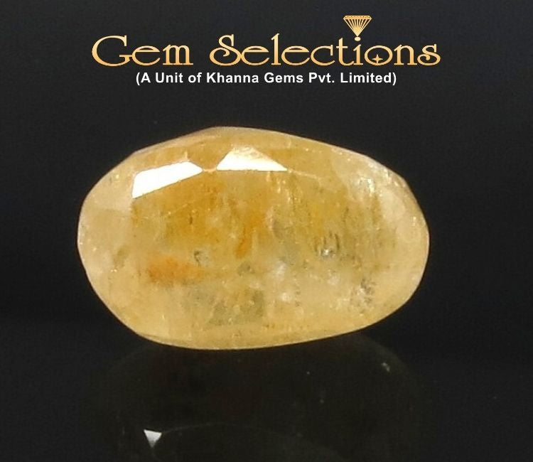8.36 Ratti Natural Yellow Sapphire with Govt Lab Certificate-(4551)