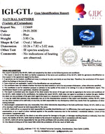 Load image into Gallery viewer, 3.95/CT Natural Blue Sapphire With Govt Lab Certificate-BLUSA9W