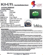 Load image into Gallery viewer, 3.94/CT Natural Panna Stone with Govt. Lab Certificate (6771)